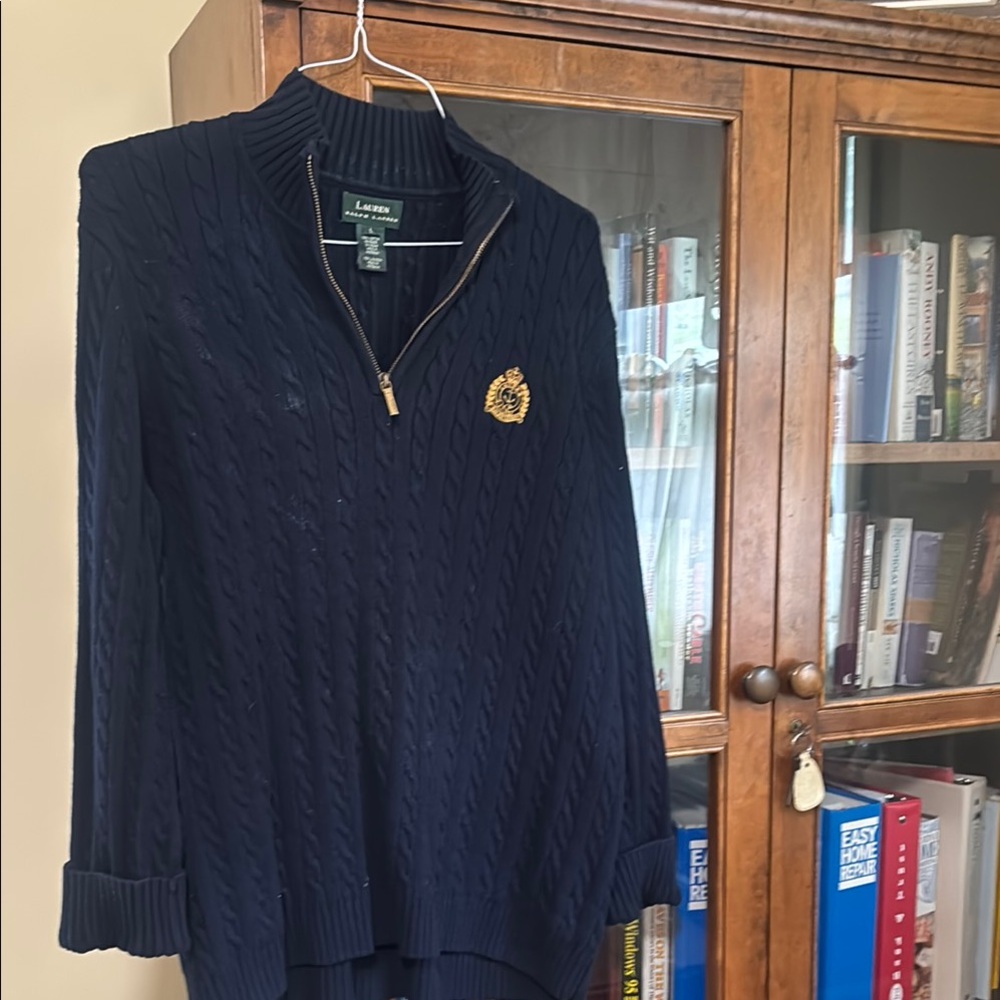 Ralph Lauren Navy Half-Zip Sweater